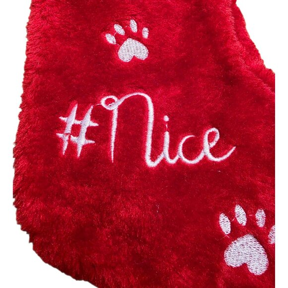 5 New Pet Christmas Stocking Red Plush Paws Ho Holiday Cat Dog Puppy Kitten Gift - Picture 6 of 9
